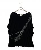 GIVENCHYジバンシィ）の古着「シルクブレンドノースリーブカットソー」｜ブラック