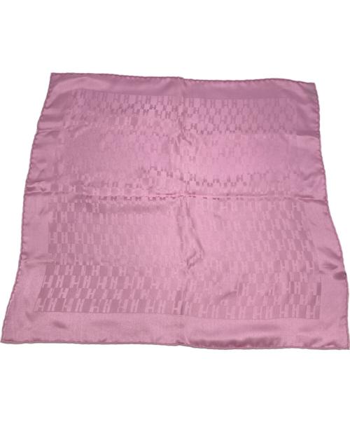 HERMES（エルメス）HERMES (エルメス) グランHポケットチーフ ピンクの古着・服飾アイテム