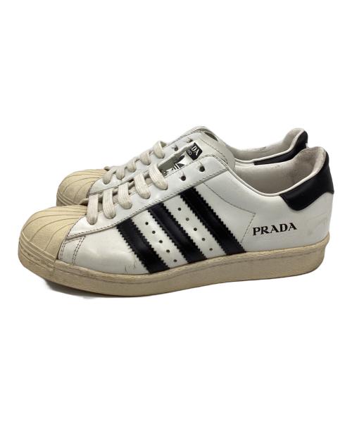 adidas（アディダス）adidas (アディダス) PRADA (プラダ) SUPER STAR ホワイト×ブラック サイズ:23.5cmの古着・服飾アイテム