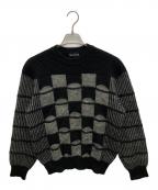 ISSEY MIYAKEイッセイミヤケ）の古着「クルーネックニット」｜ブラック