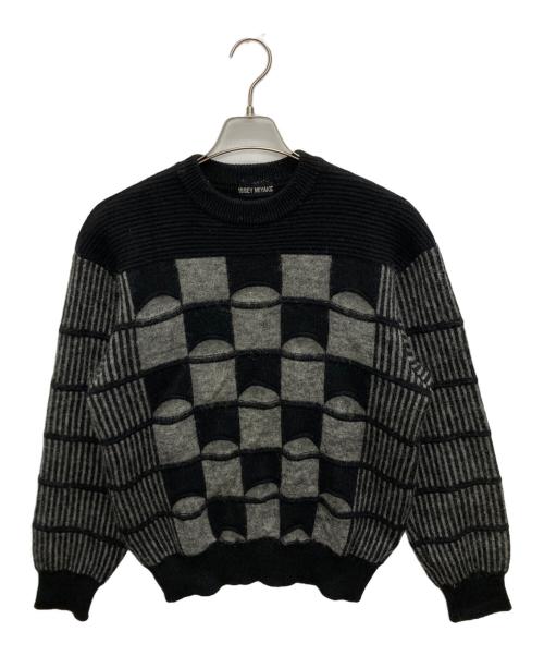 ISSEY MIYAKE（イッセイミヤケ）ISSEY MIYAKE (イッセイミヤケ) クルーネックニット ブラック サイズ:SIZE Mの古着・服飾アイテム