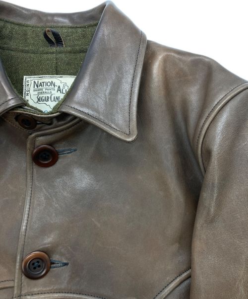 SUGAR CANE（シュガーケーン）SUGAR CANE (シュガーケーン) シングルレザージャケット ブラウン サイズ:38の古着・服飾アイテム