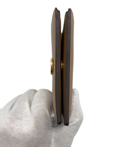 STELLA McCARTNEY（ステラマッカートニー）STELLA McCARTNEY (ステラマッカートニー) Stella Logo Grainy Alter Mat French Wallet キャメルの古着・服飾アイテム