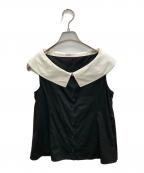 ADEAMアディアム）の古着「ノースリーブシャツブラウス」｜ブラック