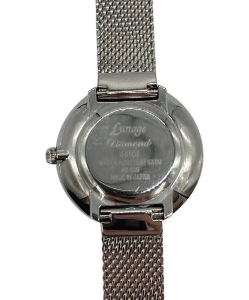 LUNAGE DIAMOND（ルナージュ ダイヤモンド）LUNAGE DIAMOND (ルナージュ ダイヤモンド) 腕時計 ブルーシェル文字盤の古着・服飾アイテム