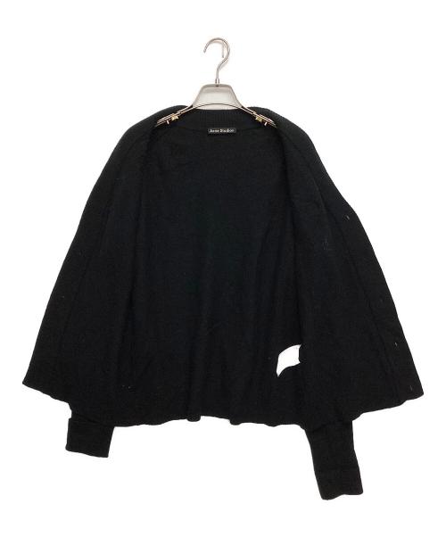 Acne studios（アクネ ストゥディオス）Acne studios (アクネ ストゥディオス) NEVE FACE CARDIGAN ブラック サイズ:SIZE Mの古着・服飾アイテム