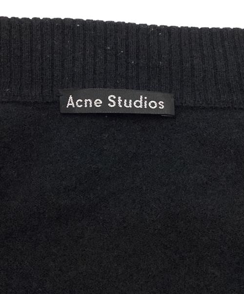 Acne studios（アクネ ストゥディオス）Acne studios (アクネ ストゥディオス) NEVE FACE CARDIGAN ブラック サイズ:SIZE Mの古着・服飾アイテム