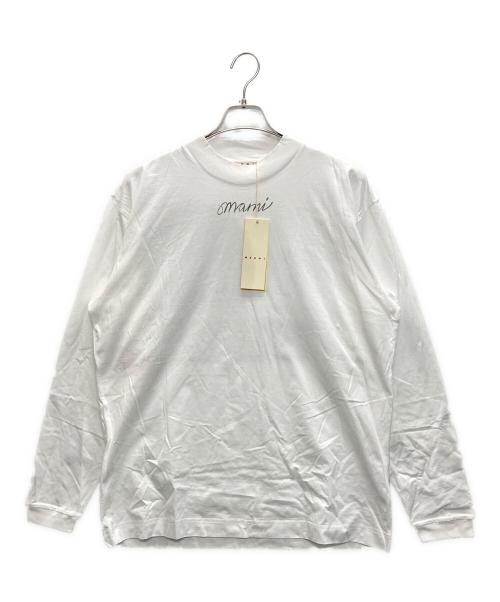 MARNI（マルニ）MARNI (マルニ) プリントロングスリーブカットソー ホワイト サイズ:SIZE 44の古着・服飾アイテム