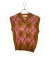 MARNI（マルニ）の古着「ホツレ加工モヘアニットベスト」｜ブラウン×ピンク