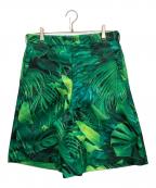 COMME des GARCONS HOMME PLUSコムデギャルソンオムプリュス）の古着「リーフプリントショートパンツ」｜グリーン