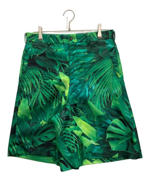 COMME des GARCONS HOMME PLUS（コムデギャルソンオムプリュス）COMME des GARCONS HOMME PLUS (コムデギャルソンオムプリュス) リーフプリントショートパンツ グリーン サイズ:SIZE Sの古着・服飾アイテム