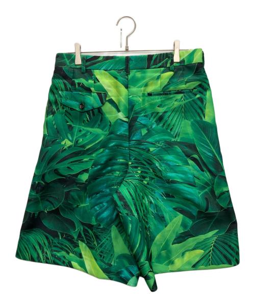 COMME des GARCONS HOMME PLUS（コムデギャルソンオムプリュス）COMME des GARCONS HOMME PLUS (コムデギャルソンオムプリュス) リーフプリントショートパンツ グリーン サイズ:SIZE Sの古着・服飾アイテム