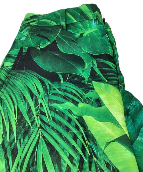COMME des GARCONS HOMME PLUS（コムデギャルソンオムプリュス）COMME des GARCONS HOMME PLUS (コムデギャルソンオムプリュス) リーフプリントショートパンツ グリーン サイズ:SIZE Sの古着・服飾アイテム