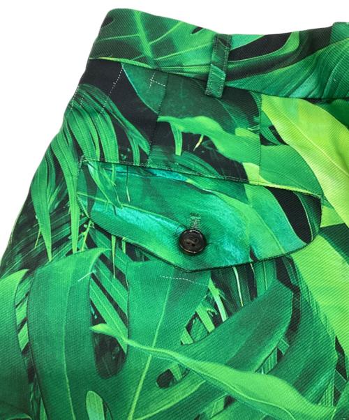 COMME des GARCONS HOMME PLUS（コムデギャルソンオムプリュス）COMME des GARCONS HOMME PLUS (コムデギャルソンオムプリュス) リーフプリントショートパンツ グリーン サイズ:SIZE Sの古着・服飾アイテム