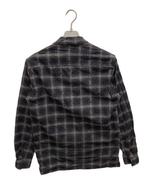 LOUIS VUITTON（ルイ ヴィトン）LOUIS VUITTON (ルイ ヴィトン) モノグラムチェックシャツ グレー サイズ:SIZE　Mの古着・服飾アイテム