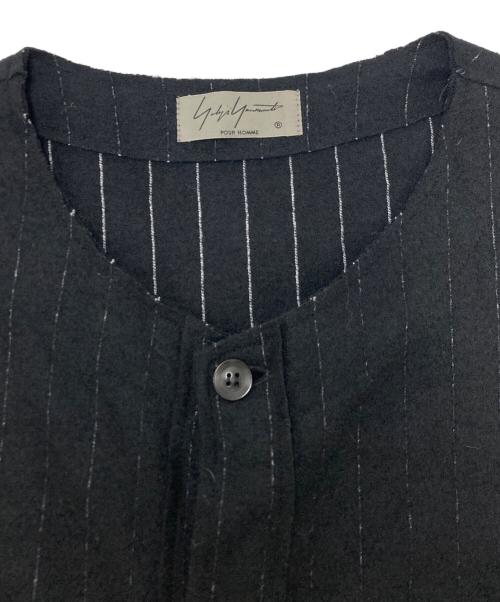 Yohji Yamamoto pour homme（ヨウジヤマモト プールオム）Yohji Yamamoto pour homme (ヨウジヤマモト プールオム) ウールロングカーディガン ブラック サイズ:SIZE 3の古着・服飾アイテム