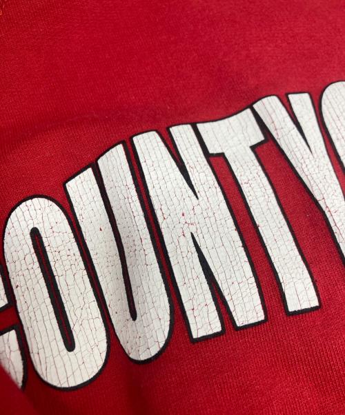 MARCELO BURLON（マルセロバーロン）MARCELO BURLON (マルセロバーロン) 再構築スウェット レッド×ブラック サイズ:SIZE Mの古着・服飾アイテム