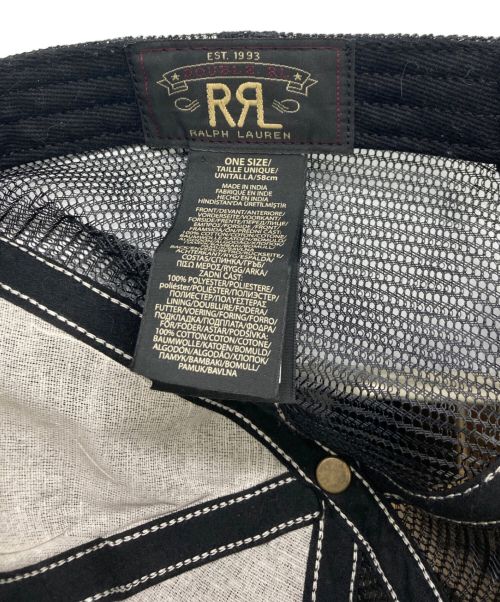 RRL（ダブルアールエル）RRL (ダブルアールエル) メッシュキャップ ブラック サイズ:SIZE Freeの古着・服飾アイテム