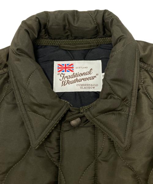 Traditional Weatherwear（トラディショナルウェザーウェア）Traditional Weatherwear (トラディショナルウェザーウェア) Union cover 201 quilt EX.UAGLR カーキ サイズ:SIZE 38の古着・服飾アイテム