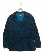 PENDLETONペンドルトン）の古着「チェックテーラードジャケット」｜ネイビー