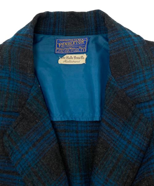 PENDLETON（ペンドルトン）PENDLETON (ペンドルトン) チェックテーラードジャケット ネイビー サイズ:SIZE Sの古着・服飾アイテム