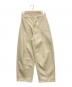 allureville（アルアバイル）の古着「フェイクレザーフロントシームパンツ」｜ベージュ