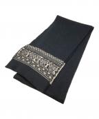 yohji yamamoto+noirヨウジヤマモトプリュスノアール）の古着「ニットマフラー」｜ブラック