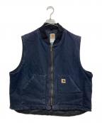 CarHarttカーハート）の古着「ダック地ベスト」｜ネイビー