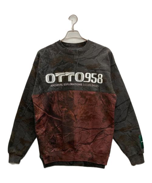 OTTO958（オット958）OTTO958 (オット958) FIFTH GENERAL STORE (フィフスジェネラルストア) Crewneck Sweatshirts グレー×ブラウン サイズ:SIZE Lの古着・服飾アイテム