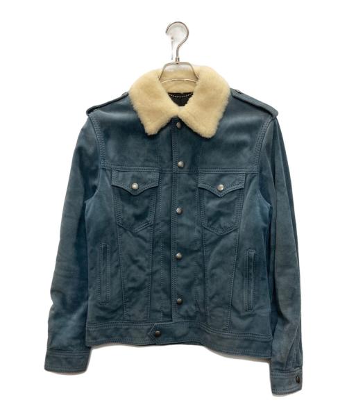 COACH（コーチ）COACH (コーチ) スウェードトラッカージャケット ブルー サイズ:SIZE 44の古着・服飾アイテム