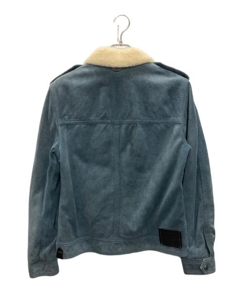 COACH（コーチ）COACH (コーチ) スウェードトラッカージャケット ブルー サイズ:SIZE 44の古着・服飾アイテム