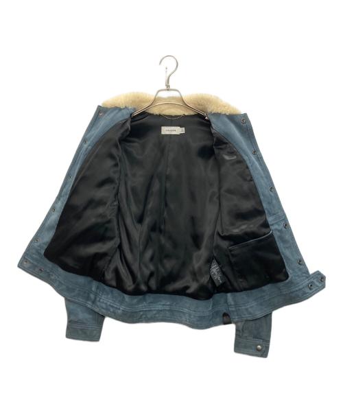 COACH（コーチ）COACH (コーチ) スウェードトラッカージャケット ブルー サイズ:SIZE 44の古着・服飾アイテム
