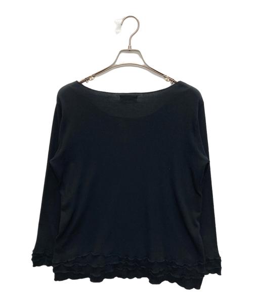 tricot COMME des GARCONS（トリココムデギャルソン）tricot COMME des GARCONS (トリココムデギャルソン) ラウンドネックフリルカットソー ブラック サイズ:SIZE Freeの古着・服飾アイテム