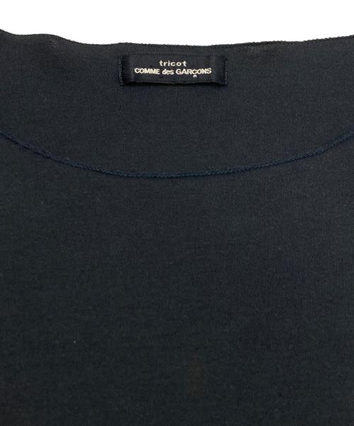 tricot COMME des GARCONS（トリココムデギャルソン）tricot COMME des GARCONS (トリココムデギャルソン) ラウンドネックフリルカットソー ブラック サイズ:SIZE Freeの古着・服飾アイテム