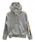 GUCCIグッチ）の古着「テクニカルラインジップパーカー」｜グレー