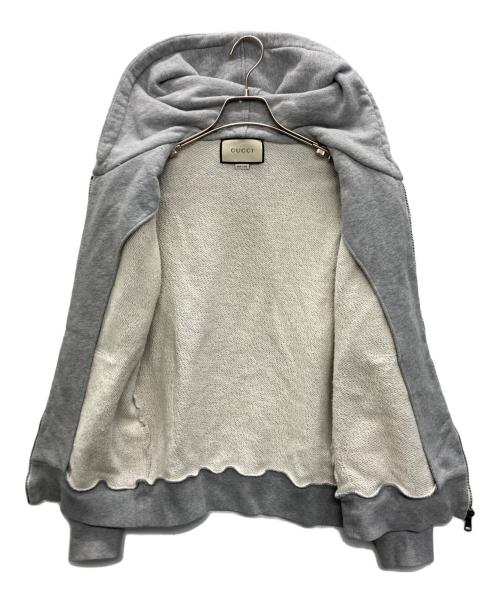 GUCCI（グッチ）GUCCI (グッチ) テクニカルラインジップパーカー グレー サイズ:SIZE Sの古着・服飾アイテム