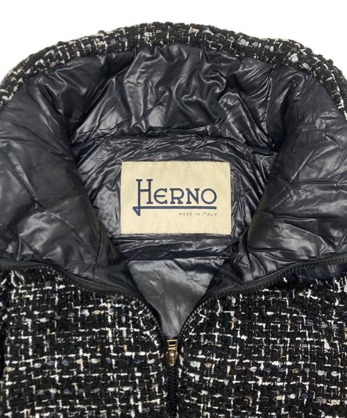 HERNO（ヘルノ）HERNO (ヘルノ) デュアルマテリアル ジャケット ブラック サイズ:SIZE 38の古着・服飾アイテム
