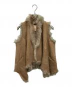 Karl Donoghueカールドノヒュー）の古着「ムートンファーベスト」｜ベージュ