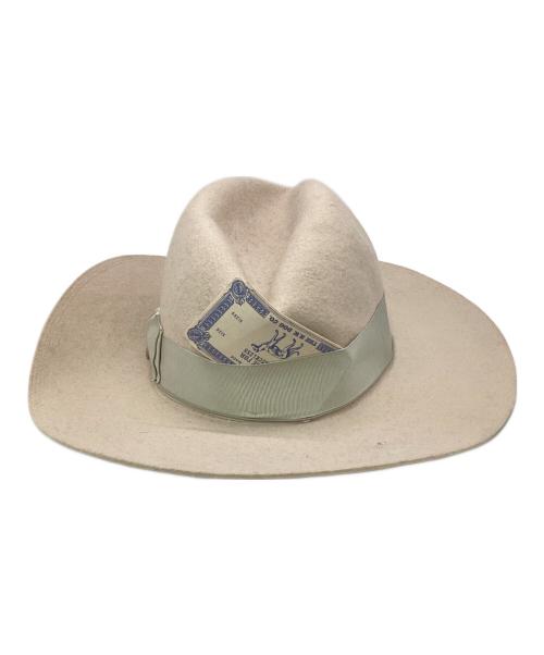 THE H.W.DOG&CO.（エイチダブリュードッグアンドコー）THE H.W.DOG&CO. (エイチダブリュードッグアンドコー) FRONT-H ベージュ サイズ:SIZE 34の古着・服飾アイテム