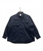 JUGEMジュゲム）の古着「Utility Lining Quilt C.P.O」｜ネイビー