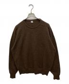 E.TAUTZイートーツ）の古着「クルーネックニットセーター」｜ブラウン