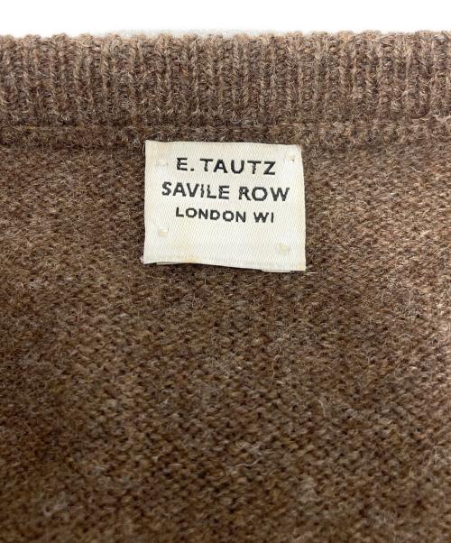 E.TAUTZ（イートーツ）E.TAUTZ (イートーツ) クルーネックニットセーター ブラウン サイズ:SIZE XLの古着・服飾アイテム