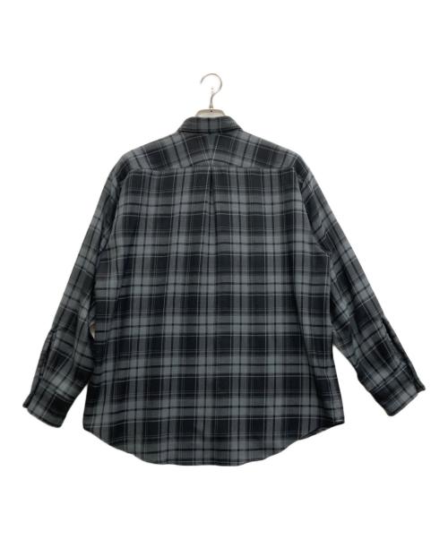 MARKAWARE（マーカウェア）MARKAWARE (マーカウェア) COMFORT FIT SHIRT ORGANIC WOOL CHECK VIYELLA グレー×ブラック サイズ:SIZE 2の古着・服飾アイテム