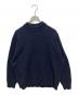ATON（エイトン）の古着「WOOL MOULINE MOCKNECK SWEATER」｜ネイビー