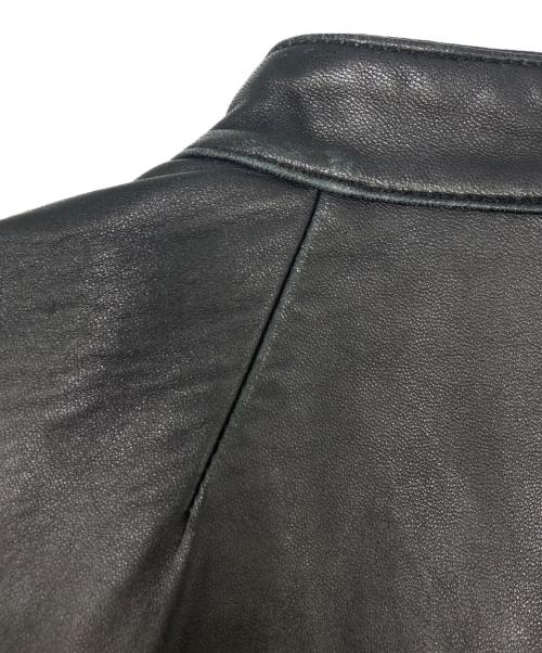 MIHARA YASUHIRO（ミハラヤスヒロ）MIHARA YASUHIRO (ミハラヤスヒロ) 袖リブ ラムレザーライダースジャケット ブラック サイズ:44の古着・服飾アイテム