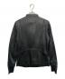 MIHARA YASUHIRO (ミハラヤスヒロ) 袖リブ ラムレザーライダースジャケット ブラック サイズ:44：19000円