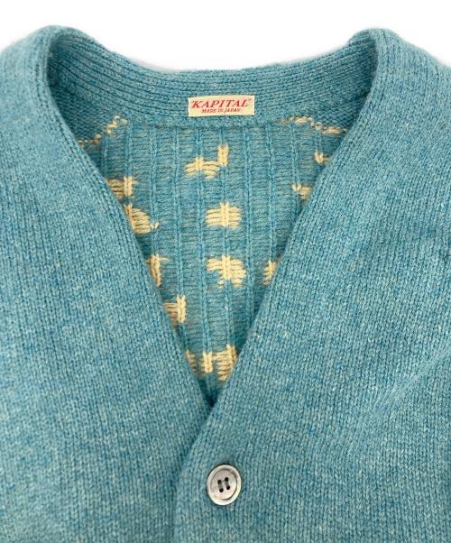 KAPITAL（キャピタル）KAPITAL (キャピタル) 5G ウール BONE ショートカーディガン スカイブルー サイズ:SIZE 3の古着・服飾アイテム