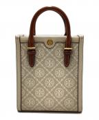 TORY BURCHトリーバーチ）の古着「Tモノグラム ミニトート」｜ベージュ