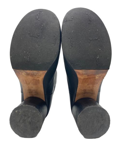 Maison Margiela 22（メゾンマルジェラ）Maison Margiela 22 (メゾンマルジェラ 22) レザーアンクルブーツ ブラック サイズ:SIZE 38の古着・服飾アイテム