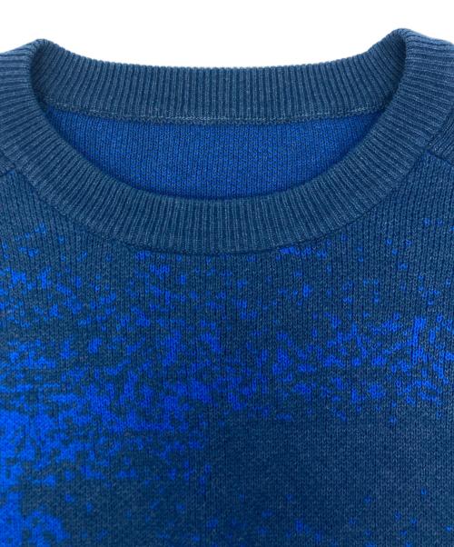 TRUNK HIROKO KOSHINO（トランク ヒロコ コシノ）TRUNK HIROKO KOSHINO (トランク ヒロコ コシノ) グラデーションニットプルオーバー ブルー×イエロー サイズ:SIZE 38の古着・服飾アイテム